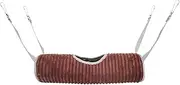 LeoLeozz Small Animal Hammock, Thickened Sleeping Bed for Hamster, Small Pet Hammock Bed with Hooks & Ropes for Ferrets, Hamsters, Squirrels, Chinchillas (Brown)