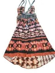 NWOT Sky S Chain Rhinestone Halter Deep V Neck Tunic Top 119491