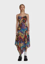 [dELiA*s by Dolls Kill] Walk Me There Patchwork Midi Dress