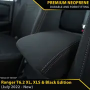 Ford Next-Gen Ranger T6.2 XL, XLS & Black Edition Premium Neoprene Console Lid (Made to Order)