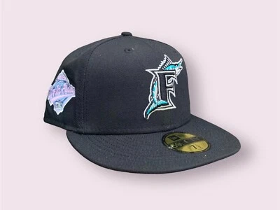 Florida Marlins 1997 World Series Pop Sweat Black Fitted Hat 7 1/2 New Era