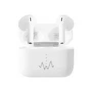 Wave Audio TW2617BT True Wireless Bluetooth Earbuds In-Ear w/ Case White