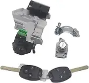 AL035 for City 09-14 Trans 3 Button Keys with 46 CHIP Lock Set Ignition Switch Left Door Lock Barrel Auto Ignition Lock Cylinder