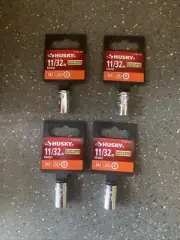 Stanley 11/32" SAE 1/4" Drive Chrome 6-Point Socket Lot Of 4