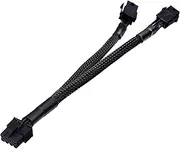 Dual 6 Pin Female to 8 Pin Male,TeamProfitcom GPU Power Adapter Cable Braided Sleeved 9 inches
