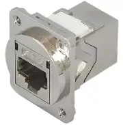 SHIELDED CAT6 THROUGH COUPLER, 8P8C F-F, ADAPTOR, CONVERT FROM GENDER JA FOR TUK