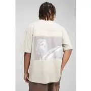 Mens Stone Oversized Statue Print T-Shirt