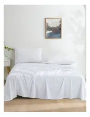 [Dreamaker] Micro Flannel Sheet Set in White