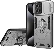 Phone Protection Compatible with Motorola Moto G75 Case with Kickstand & Slide Camera Cover, Shockproof Military-Grade Case Rugged Protective Cover Compatible with Motorola Moto G75 Phone phone access