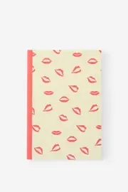 [Typo] Typo - A5 Riley Lined Notebook - Ecru red lips SOLID ECRU RED LIPS