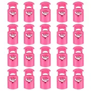 20pcs Cord Lock Single Hole Spring Toggle Stopper for Drawstring, Rose Red