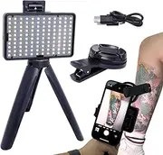 Tattoo Equipment Supplies TikTok Remove Glare LED Polarized Fill Light with 120 LED Beads and CPL Filter Lens Alix Earle Lighting for Video Recording,TikTok,YouTube,for Phone, Camera, Laptop, iPad