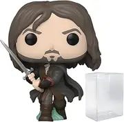 POP Lord of The Rings - Aragorn (Army of The Dead) Glow-in-The-Dark Specialty Series Exclusive Funko Vinyl Figure (Bundled with Compatible Box Protector Case), Multicolor, 3.75 inches