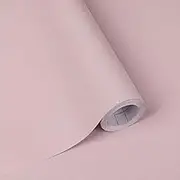 Abyssaly Light Pink Contact Paper，Solid Peel and Stick Wallpaper for Cainets，Self Adhesive and Removable Vinyl Wall Paper for Kitchen Furniture, Bedroom Wall, Drawer, Books 17.7" X 236"