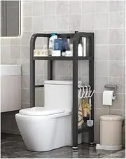 SPXMQSS Washing Machine Storage Unit, Over Toilet Storage, 1/2/3-Tier Bathroom Storage Rack, Open Shelving Over Toilet Cabinet, for Bathroom, Living Room, Laundry B 1