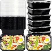 50 Pack (100-Piece) 750ML Meal Prep Containers Reusable with Lids, Sturdy Leakproof & Food Safe, Microwave, Freezer, Dishwasher Safe Food Prep Containers, To Go Take Out Plastic Food Storage