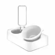 Double Dog Cat Bowls Pet Automatic Water Dispenser Detachable Dog Glass Feeder B