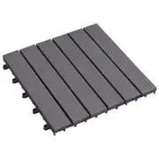 Decking Tiles 10 pcs Grey Wash 30x30 cm Solid Acacia Wood vidaXL