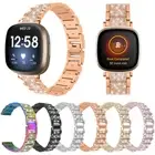 For Fitbit Versa 3/Sense Glitter Rhinestones Watch Band Replacement Wrist Strap