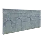 HIGH STEPPED ARCHED RETAINING WALLS X 2 ENGINEERS BLUE BRICK