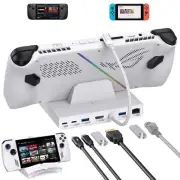 USB C Docking Station for ROG Ally, Rog Ally X, Steam Deck, Legion Go, Switch...