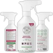 House Hold Pest Cleanse 500ml | Eliminates Flea Bedbug Mite | Natural & Safe For Environment | Pet & Children Friendly | Long-lasting Spray | Tough On Dirt Dust Grime
