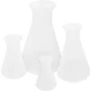 4 Pcs Flask Set Conical for Chemistry Laboratory Glassware Child