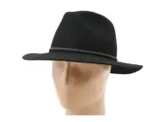 Brixton Black Wesley Fedora Hat Women's Size Large 4038