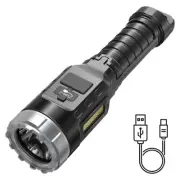 1000000 Lumen Military Tactical LED Torch COB Flashlight Rechargeable Work Light