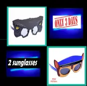 LOT 2 Paw Patrol, Chase"100% UV Shatter Resistant Sunglasses Ages 3 & Up 12 NEW