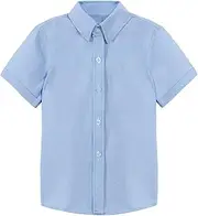 [Mud Kingdom] Boys Shirt Short Sleeve Oxford Summer Fashion Casual Button-Down Plain Shirts