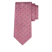 [Ferragamo] Ferragamo Gancini Silk Tie ONE SIZE PINK