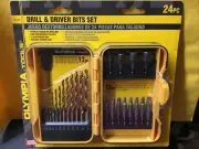 Olympia Tools 24Pc Drill Driver Titanium Bit Set, 87-142