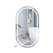 Oval Anti Fog Bathroom Mirrors Makeup Light