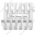 6 Pack 1M 2M Bulk USB Cable For iPhone 14 13 12 iPad Charger Charging Data Cord