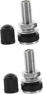PRETYZOOM 2Pcs Copper Tire Valve Stem Tubeless Design for All Vehicle Simple Installation Durable High Temperature Resistant Secure Tight Seal to Prevent Air Leaks