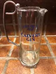 VINTAGE CALVERT GIN GLASS PITCHER