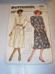 WOMENS UNCUT BUTTERICK 3459 Sewing Pattern DRESS FLARE CAREER SIZE 12 14 16