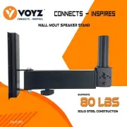 VOYZ Extendable Wall Mount Speaker Stand 90°-30° Angle Tilt, Rotation Adjustment