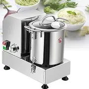 Commercial Meat Vegetable Food Processor,6L/9L/15L Stainless Steel Electric Vegetable Blender Cutter Meatball Beater Grinder Processing Machine,for Vegetables Fruits Ginger Garlic Peanut(9L)
