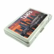 Florida Tampa D6 Cigarette Case with Built in Lighter Metal Wallet