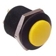 FPAR3B1452X0X APEM Yellow Off-(On) Momentary 24mm Push Button Switch DPST