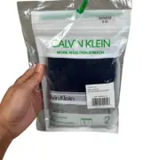Calvin Klein Boys Boxer Briefs 8 10 M 2 Pack Black Grey