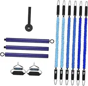 Pilates Bar Kit with Door Anchor Elastic Bands Exercise Bands Home Gym Multifunctional with Resistance Bands Portable