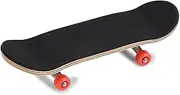 Mini Finger Skateboard, Wooden Finger Board Ultimate Sport Training Props in Light Brown with Ball Bearings (Red)