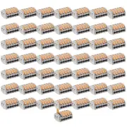 Terminal Block 5 Pole Wire 50x Lever Lock Reusable Electrical Connector Clip