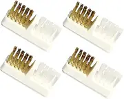 BELLIFFY 4pcs Copper Wire Cleaning Brush for Nail Drill Bits Manicure Nail Art Tool Sturdy and Compact Brush for Salon Home Use