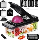 14-In-1 Vegetable Fruit Chopper Cutter Food Onion Veggie Dicer Slicer Kitchen UK