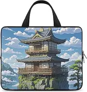 Laptop Case Sleeve Shockproof Computer Carrying Bag Japanese Architecture Laptop Bag Tote Lightweight Notebook Case Cover Traveling Briefcase Handle Bags for Travel Business 13inch