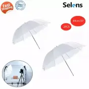 2X Photo Umbrella 84cm/33" Translucen?t Umbrella for Studio Flash Light Lighting
